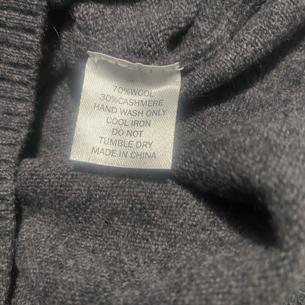 Gray Crewneck Sweater with Red Lightning Bolt - Picture 11 of 15